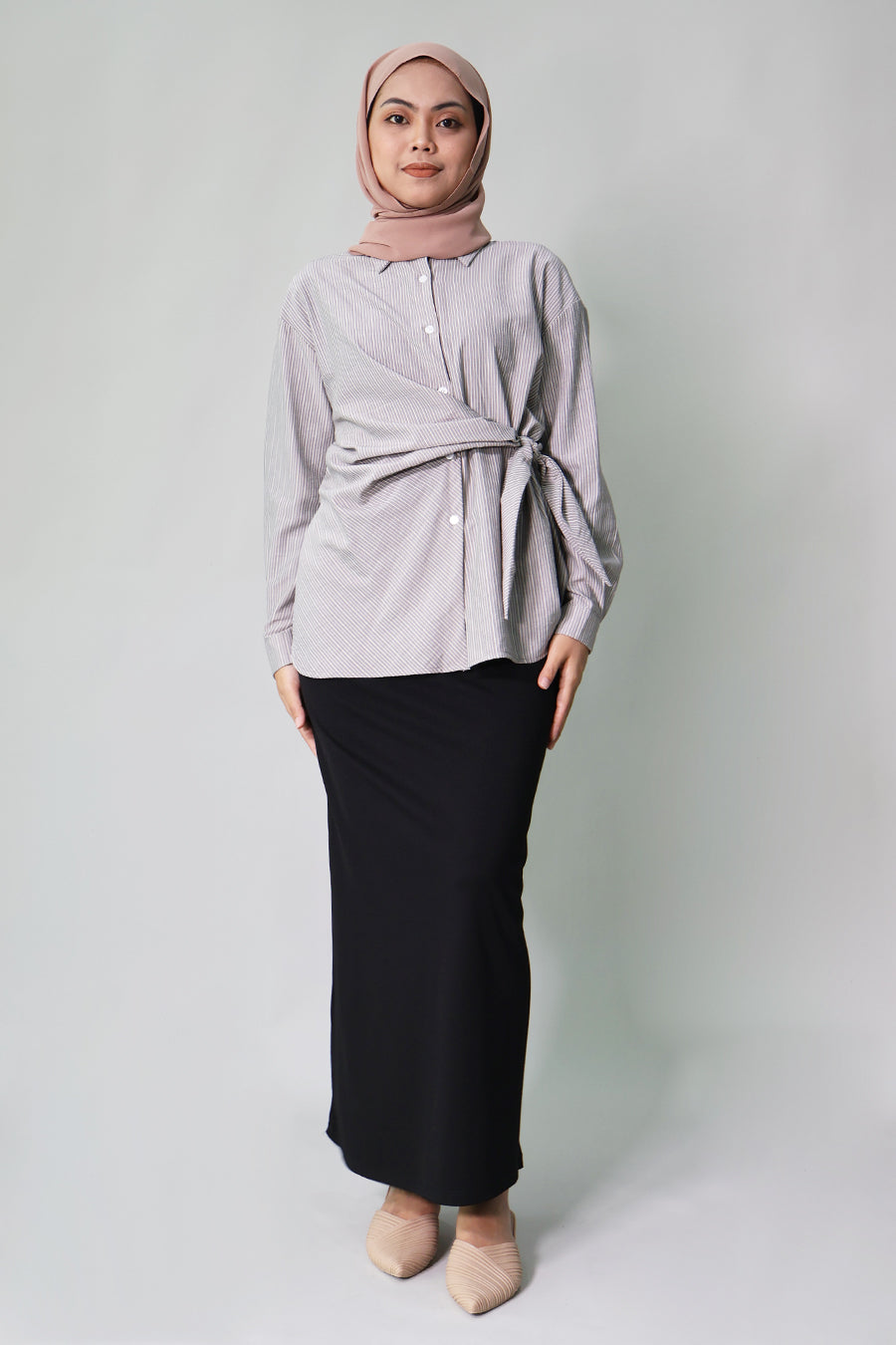 Straight Fit Long Maternity Skirt