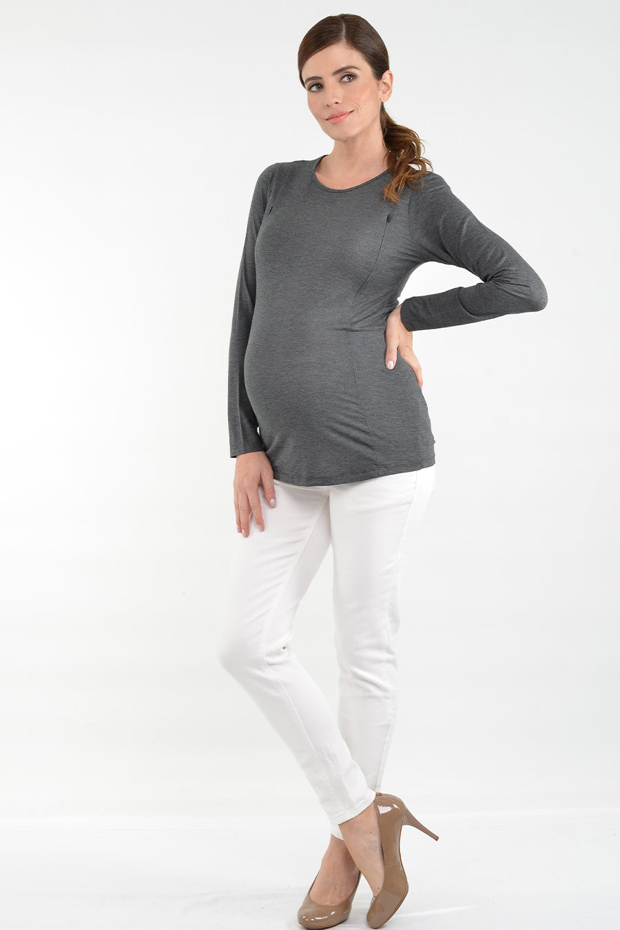 L/S Nursing Top With Zip