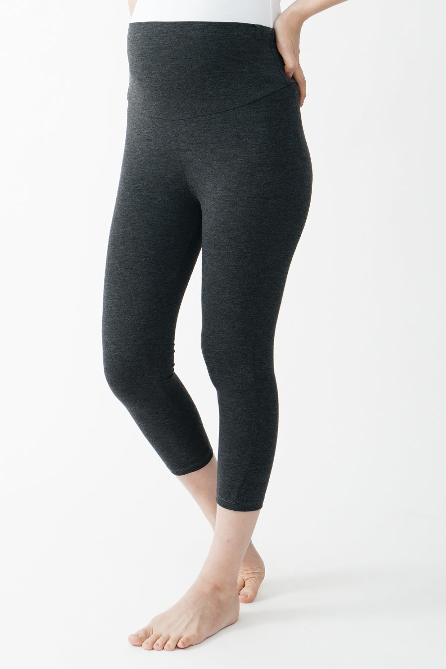 Full Panel Cropped Maternity Leggings