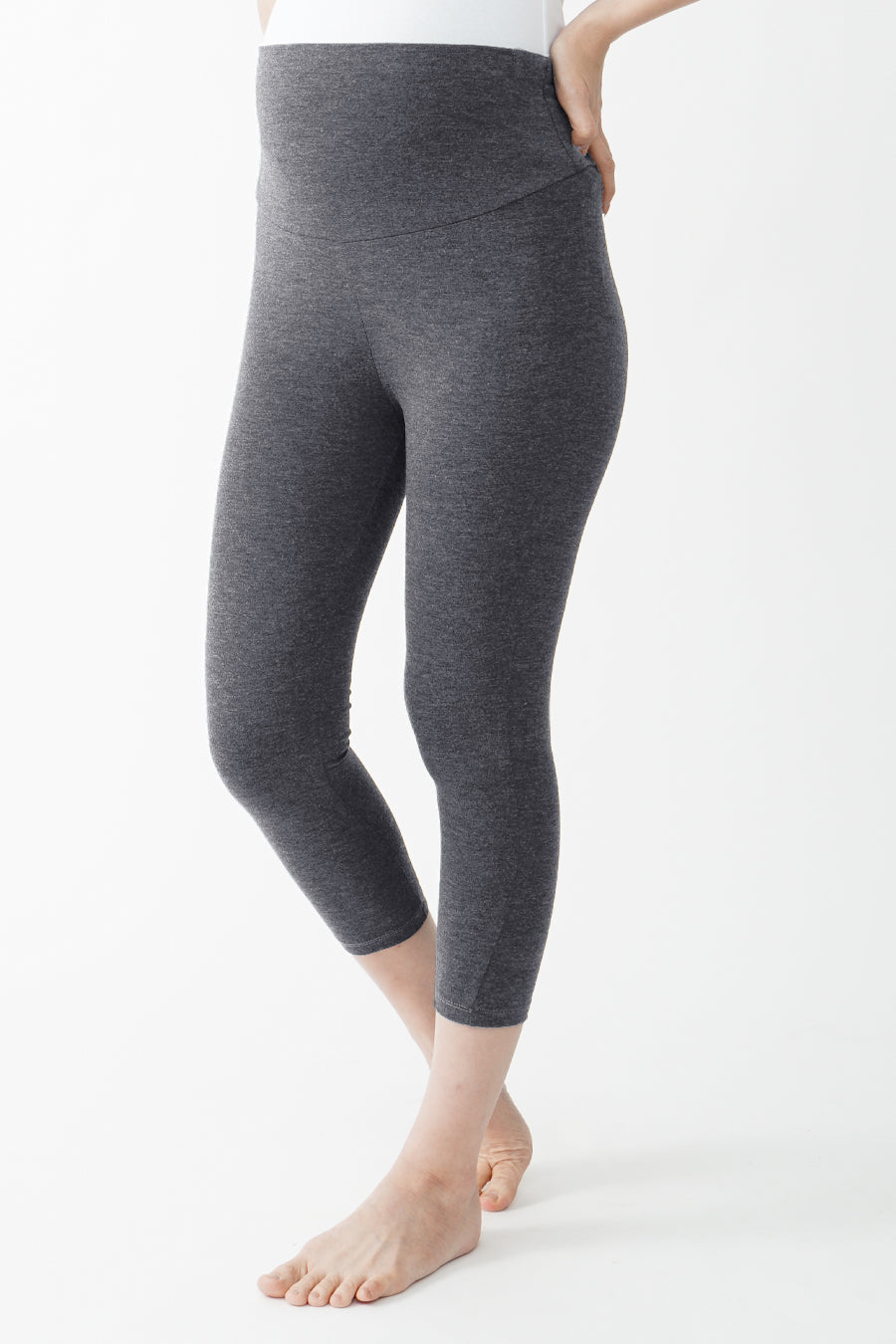 Full Panel Cropped Maternity Leggings