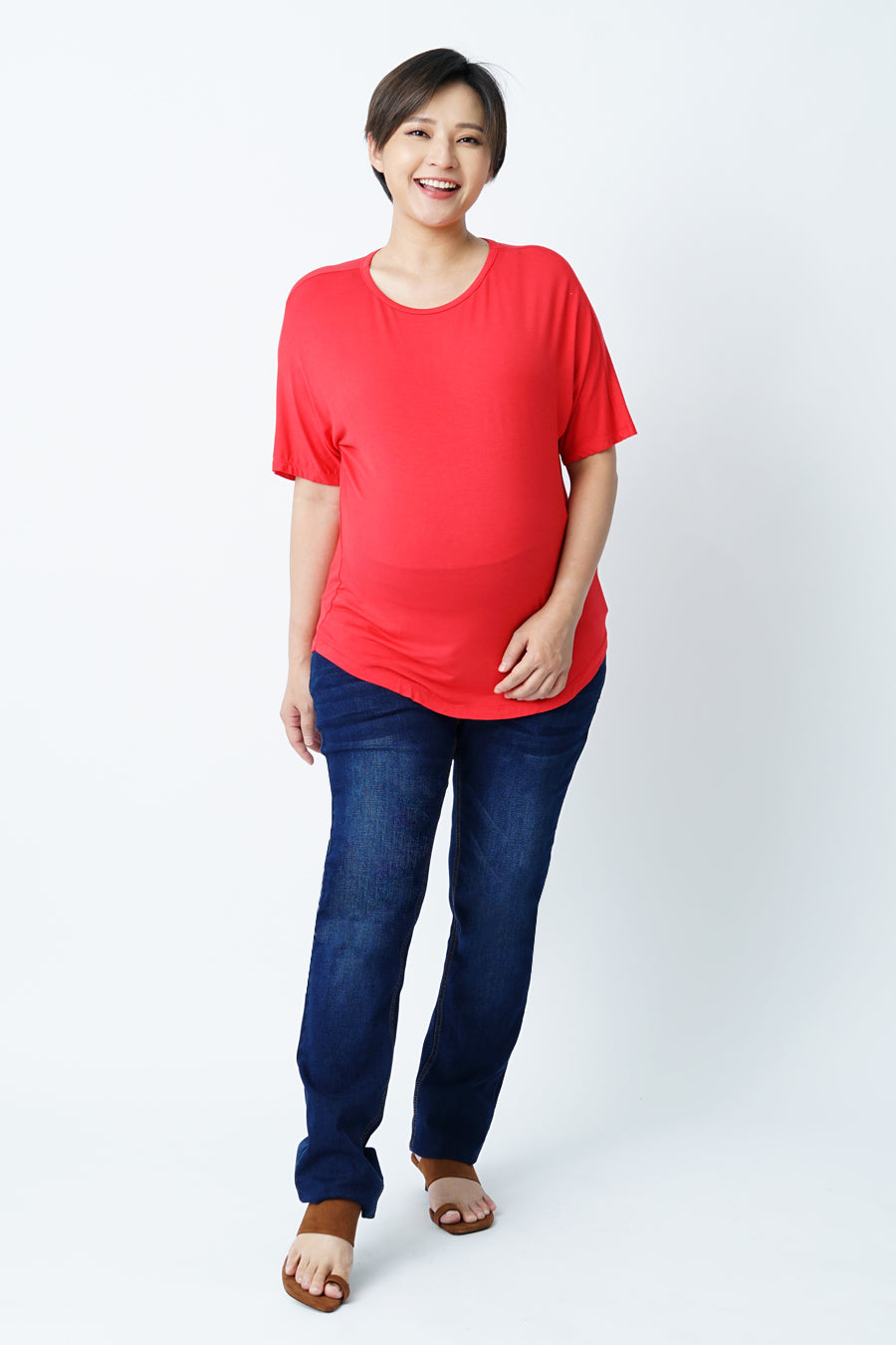 Maternity Full Panel Straight Leg Jeans