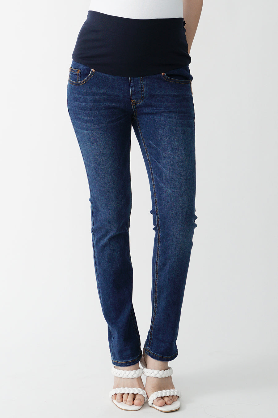 Maternity Full Panel Straight Leg Jeans