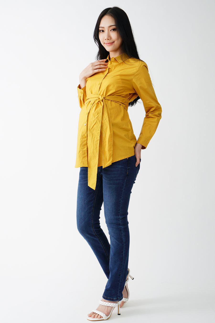 Maternity Full Panel Straight Leg Jeans