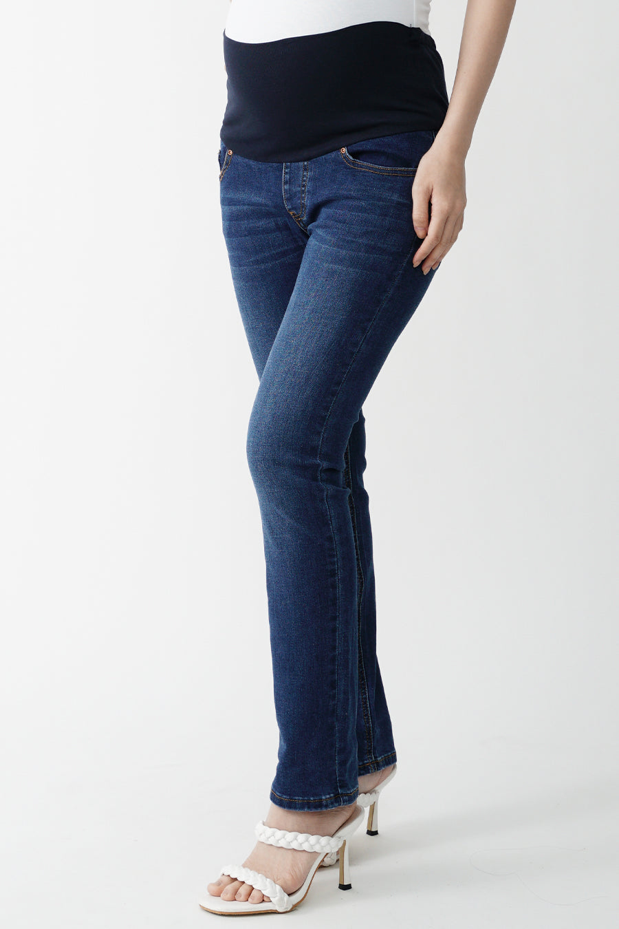 Maternity Full Panel Straight Leg Jeans