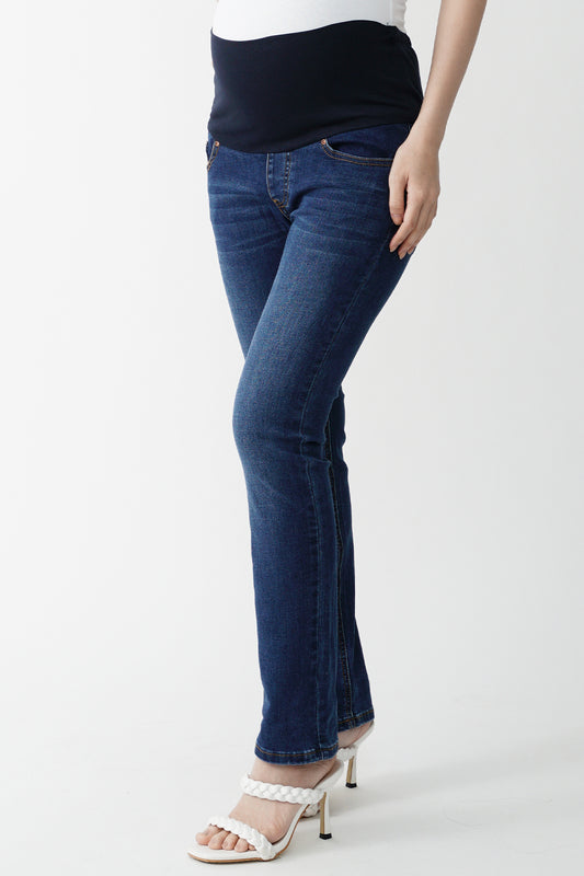 Maternity Full Panel Straight Leg Jeans