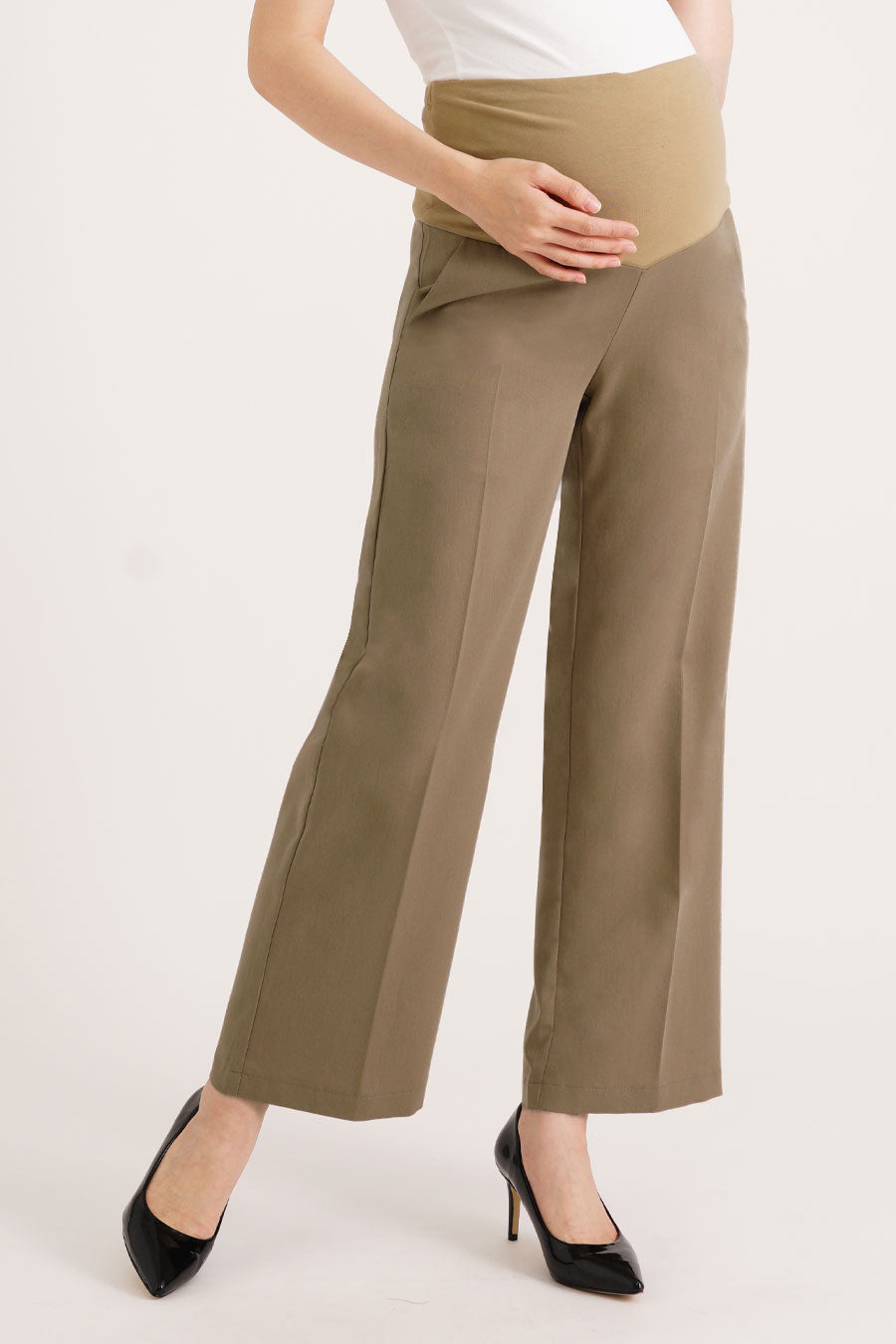 Maternity Full Panel Wide Leg Pants