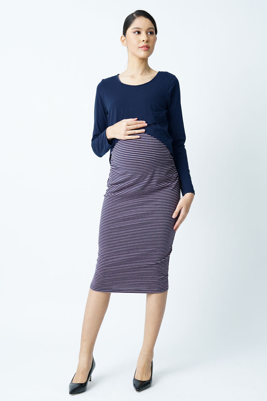 Maternity Two Piece Nursing Dress