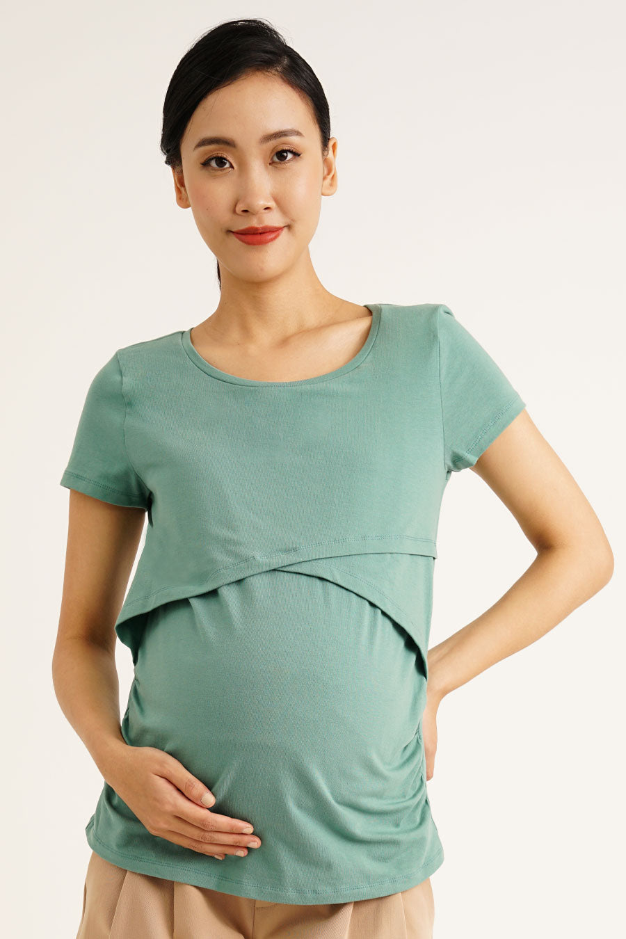 Maternity Overlay S/S Nursing Top