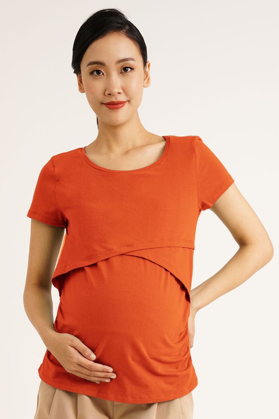 Maternity Overlay S/S Nursing Top