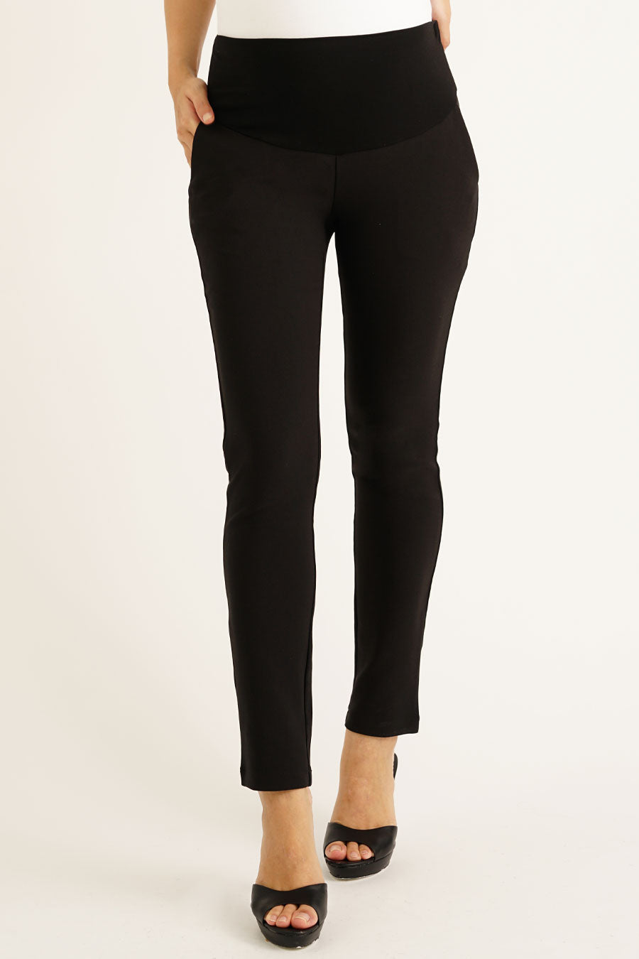Maternity Full Panel Ponte Straight Leg Pants