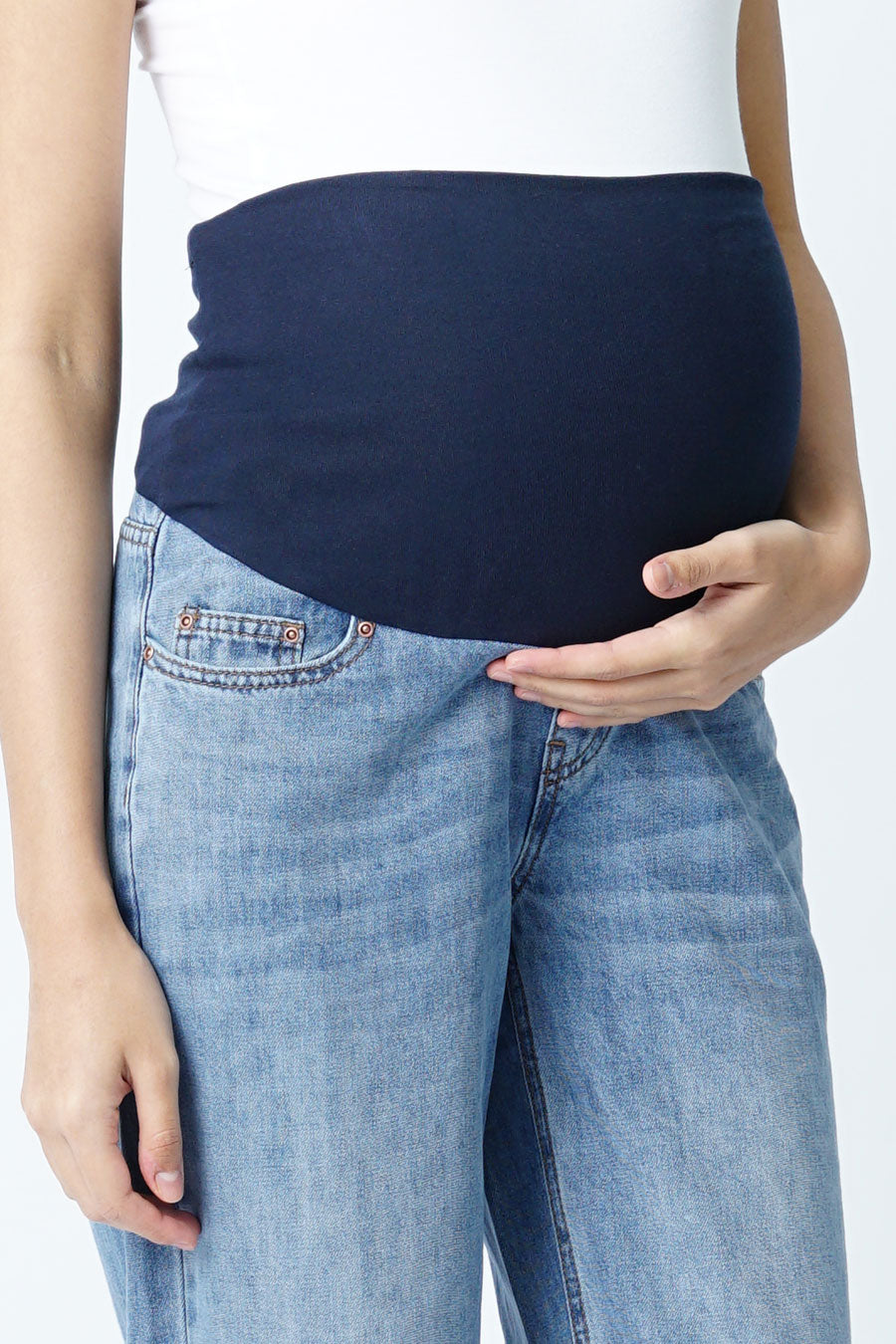Maternity Full Panel Wide Leg Jeans