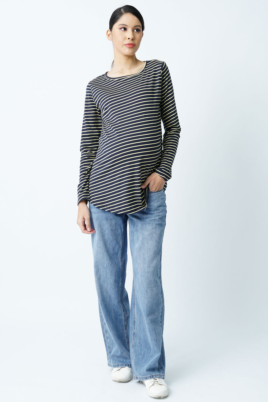 Maternity Full Panel Wide Leg Jeans