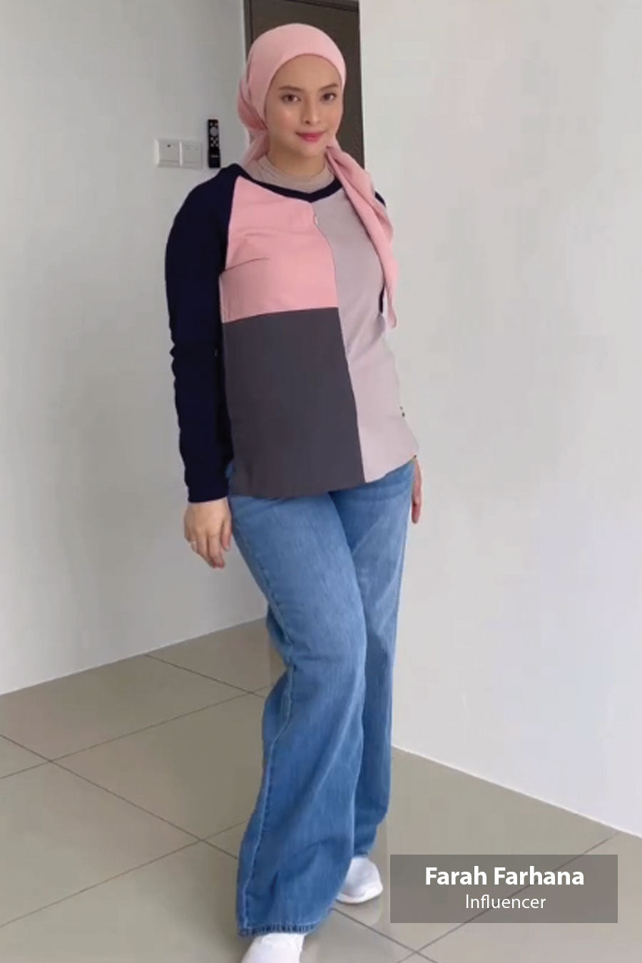 Colour Block Nursing Top