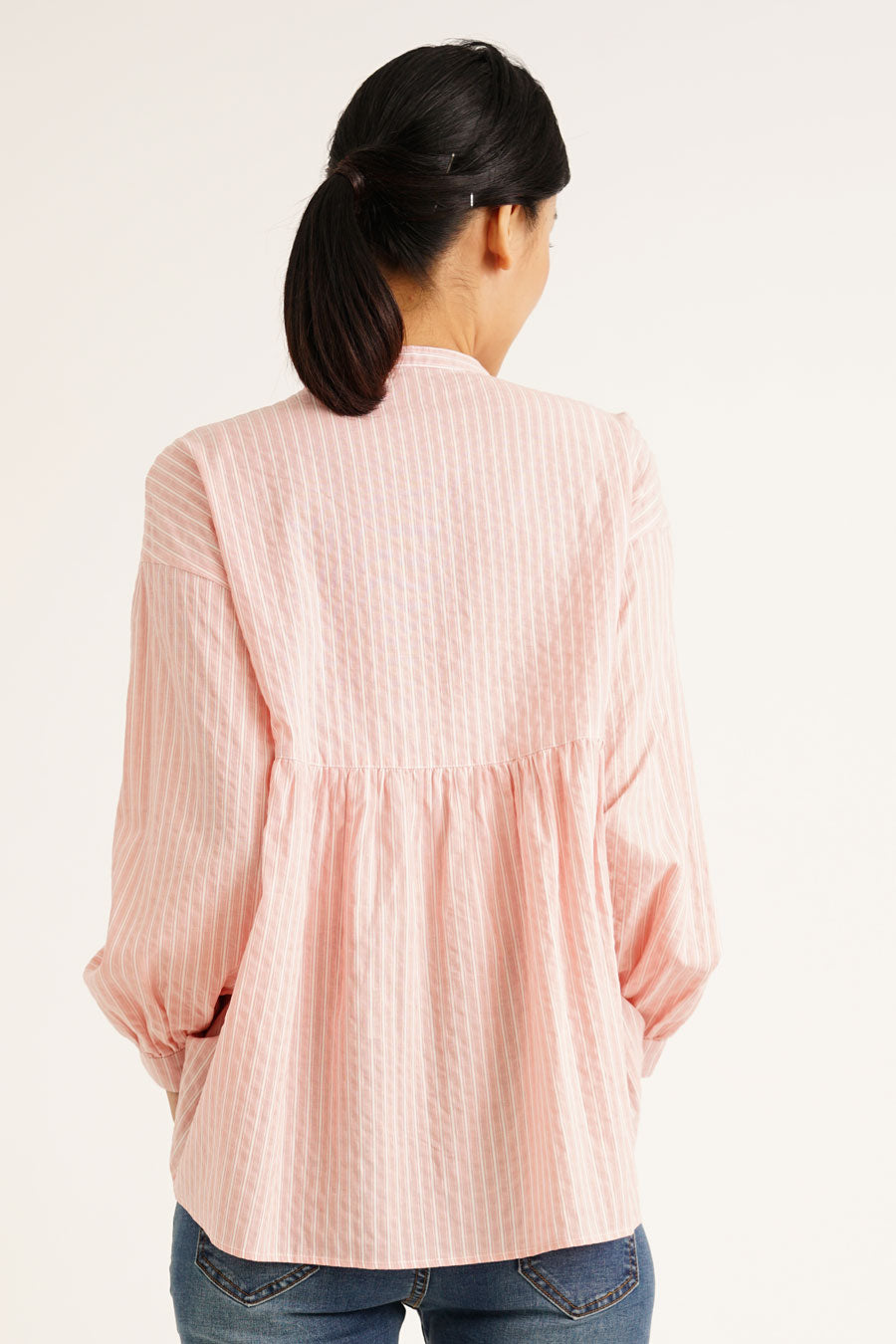 Pink Maternity Embroidered Nursing Blouse