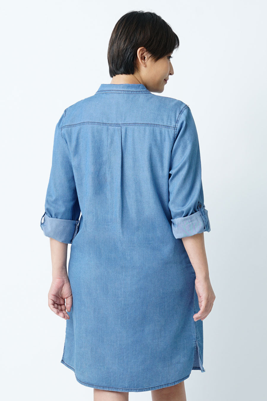 Maternity Denim Nursing Shirt Dress