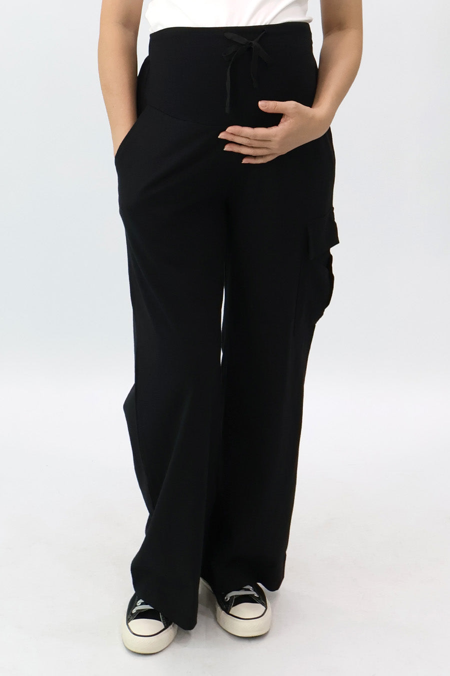Full Panel Flap Pocket Wide Leg Pants