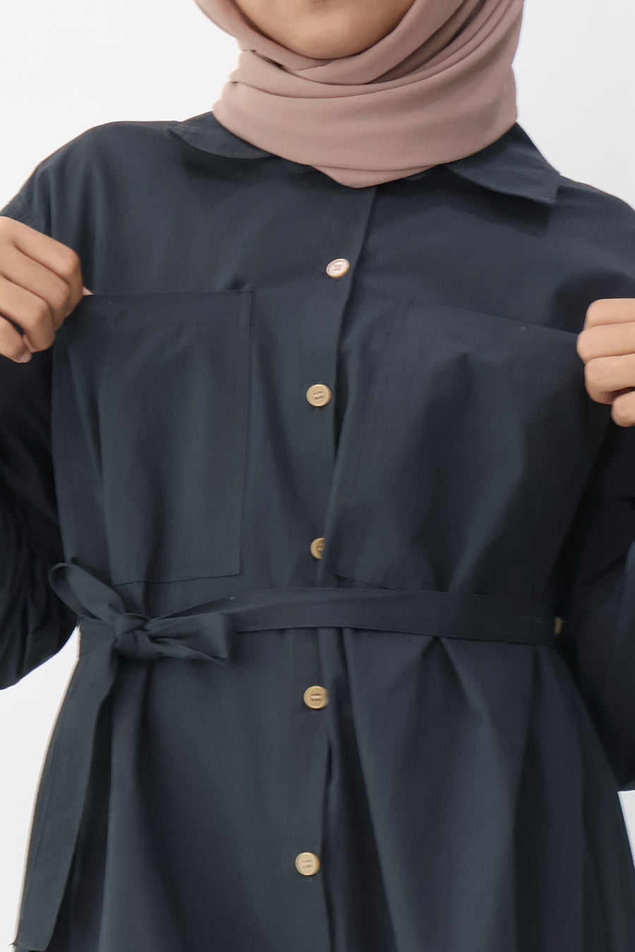 Nursing Long Sleeve Shirt Dress
