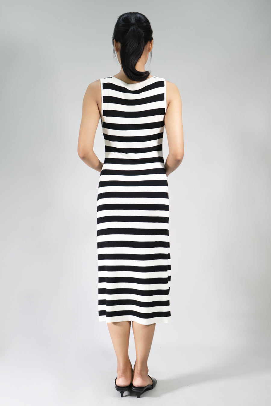 Zipper Front Knit Dress