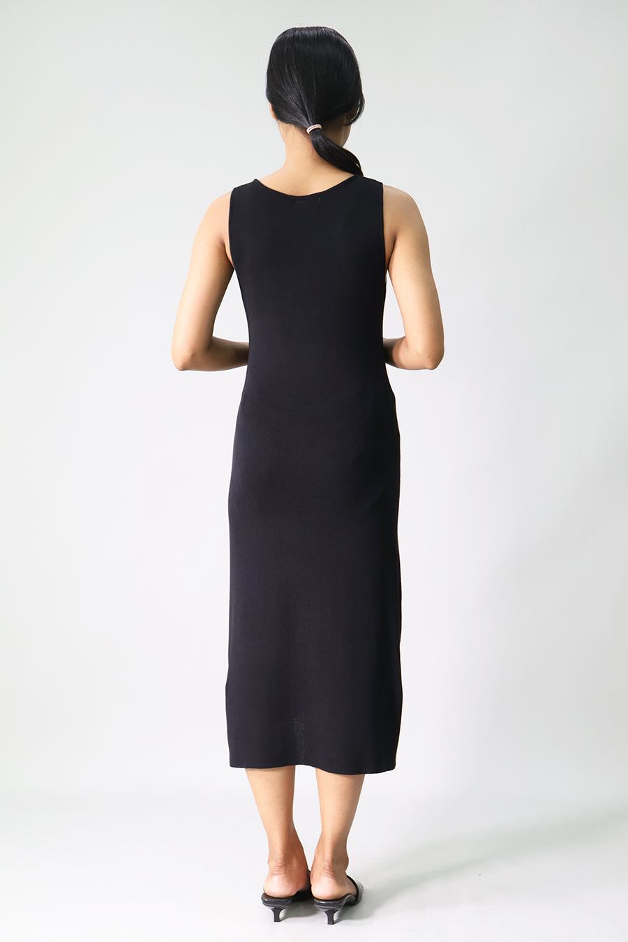 Zipper Front Knit Dress