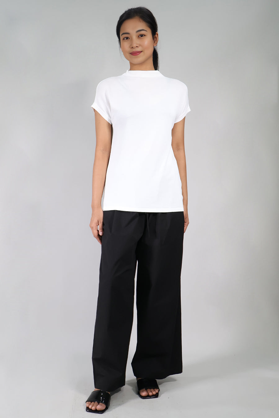 High Neck Short Sleeve Top