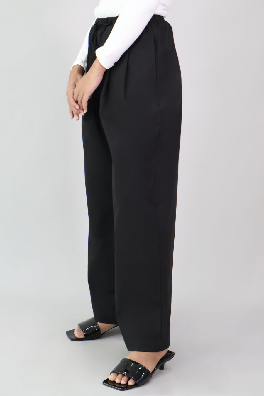 Drawstring Wide Leg Pants