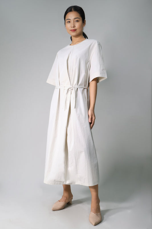 Adjustable Tie Midi Dress