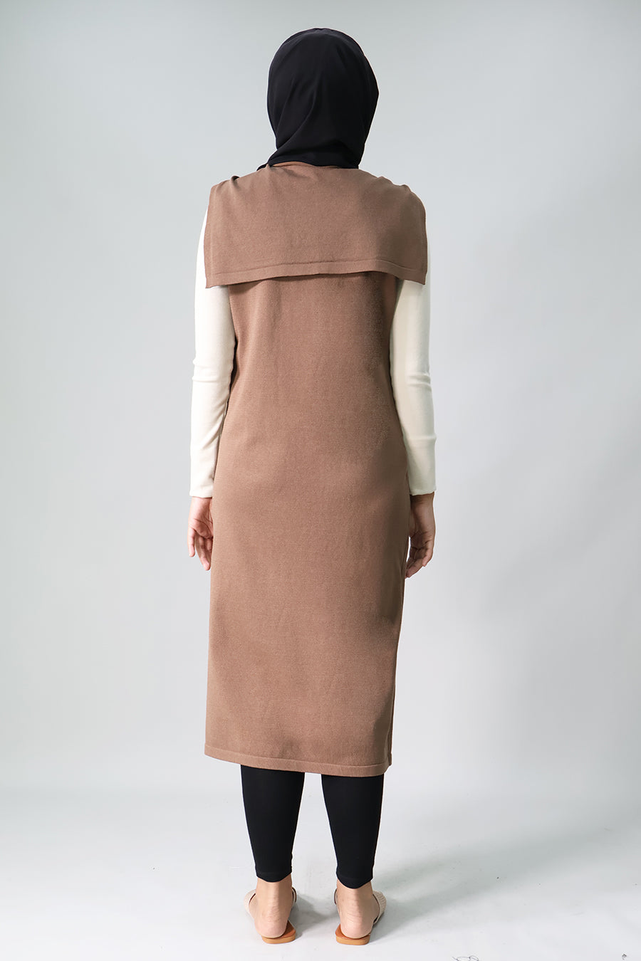 Midi Knit Dress with Scarf