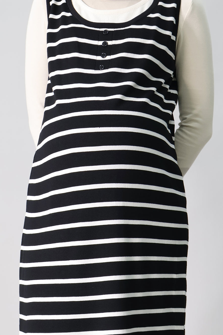 Button Detail Knit Dress