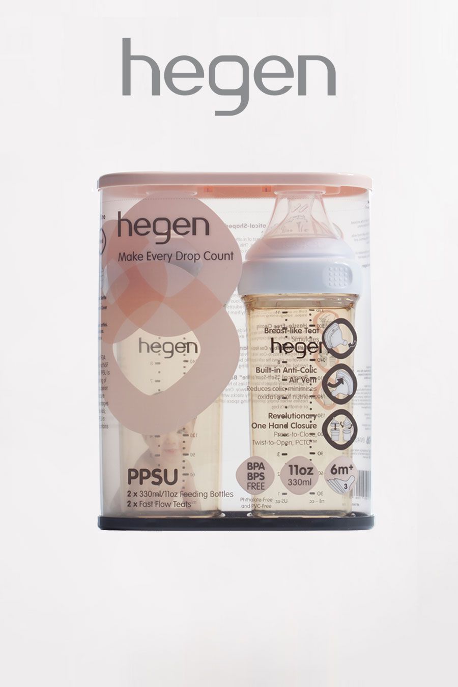 HEGEN PCTO™ 330ml/11oz Feeding Bottle PPSU (2 Pack)