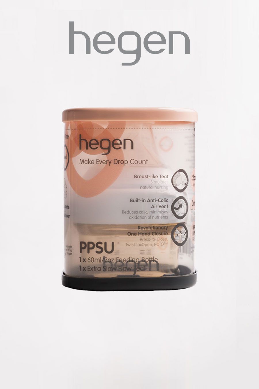 HEGEN PCTO™ 60ml/2oz Feeding Bottle PPSU (Single)