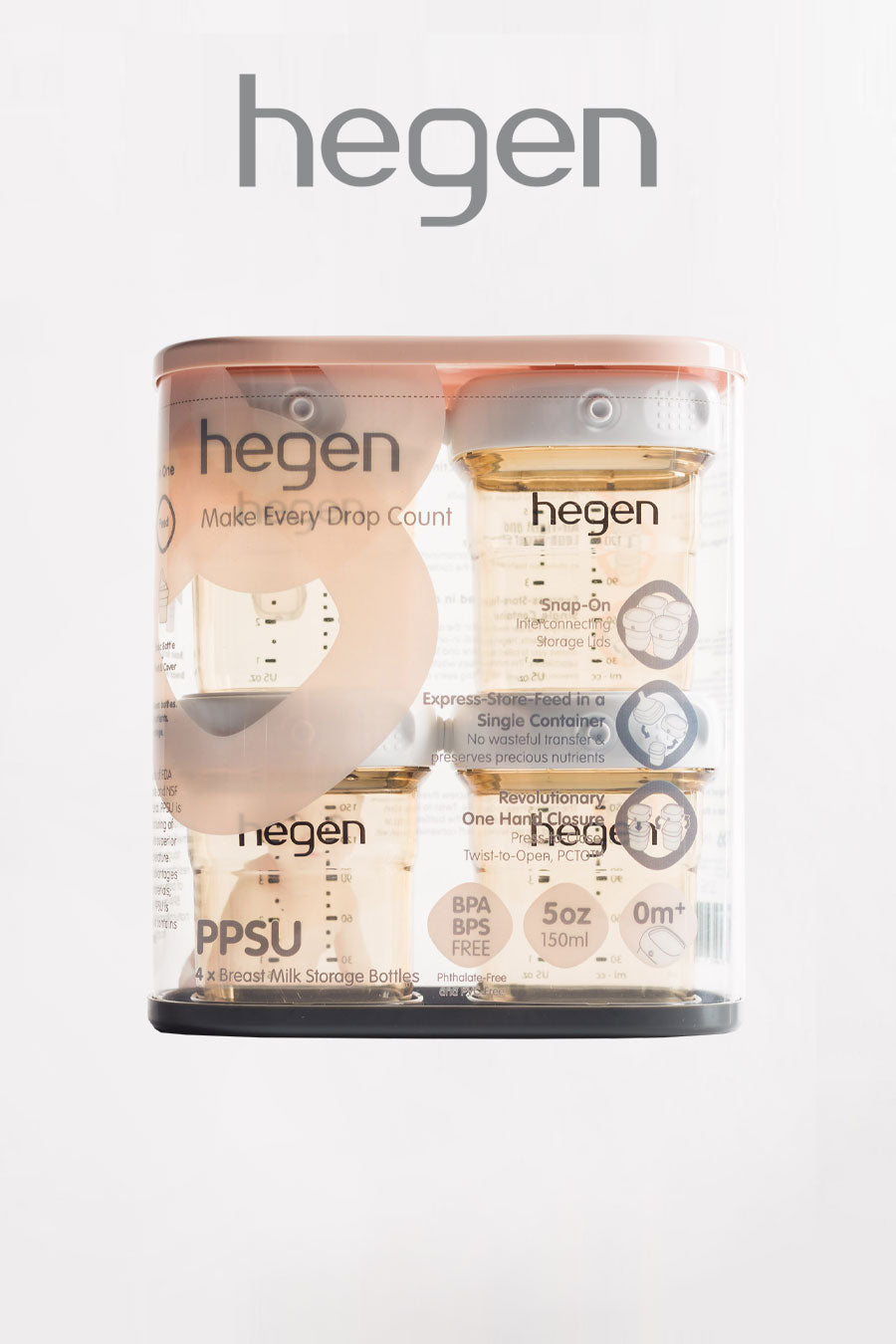 HEGEN PCTO™ 150ml/5oz PPSU Breast Milk Storage (4pack)