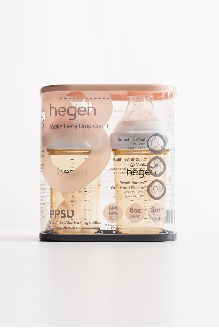 HEGEN PCTO™ 240ml/8oz Feeding Bottle PPSU (2-pack)