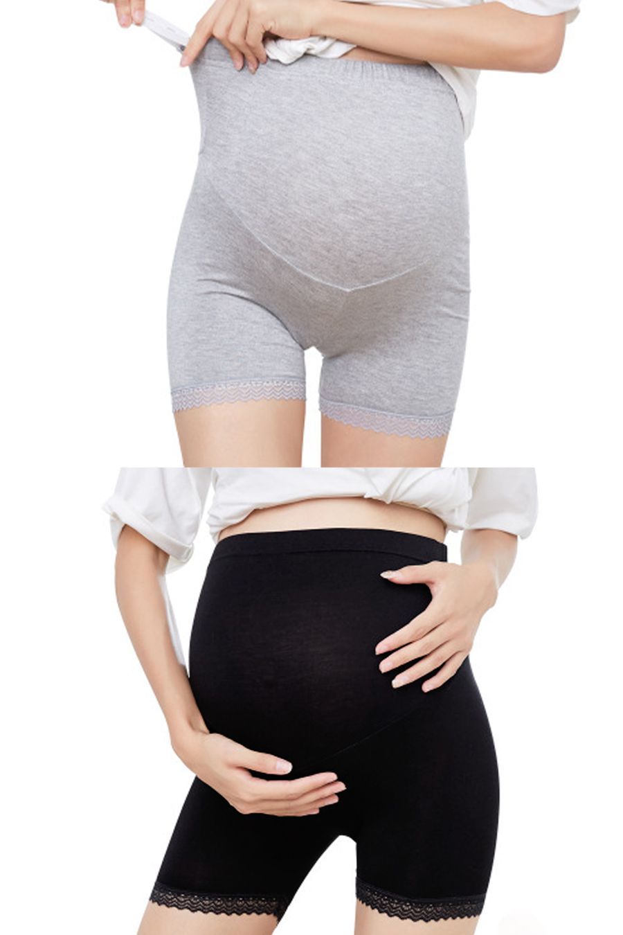 2 Pieces Maternity Belly Support Shorts