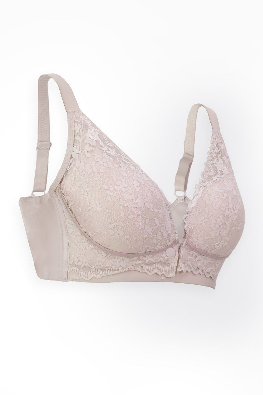 Lace Front Snap Nursing Bra