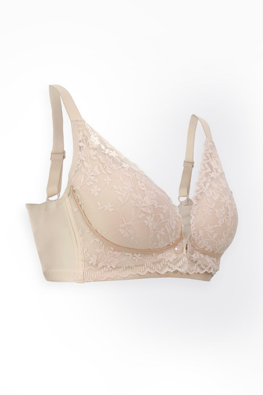 Lace Front Snap Nursing Bra