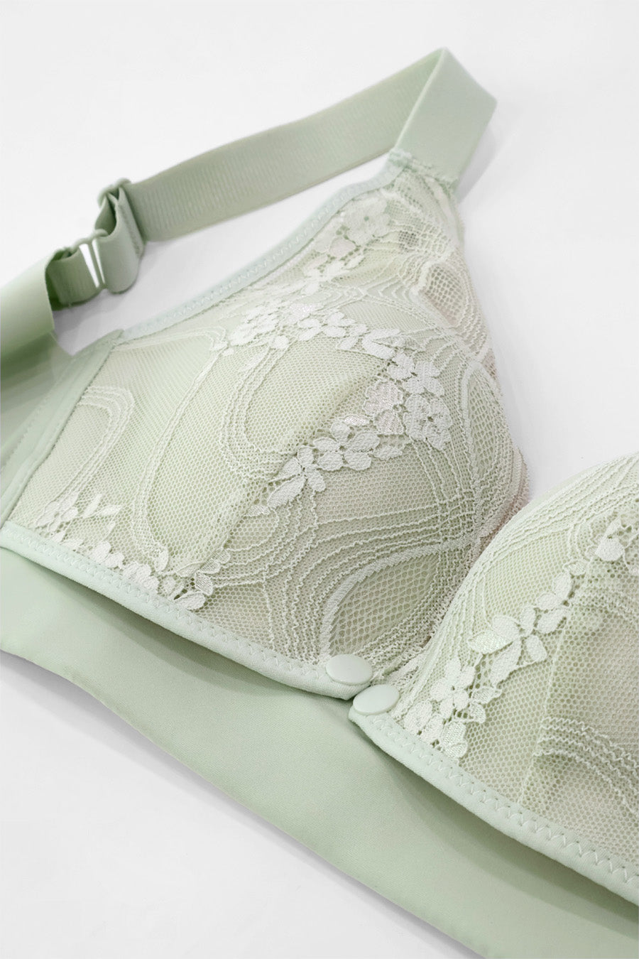 Lace Front Snap Nursing Bra