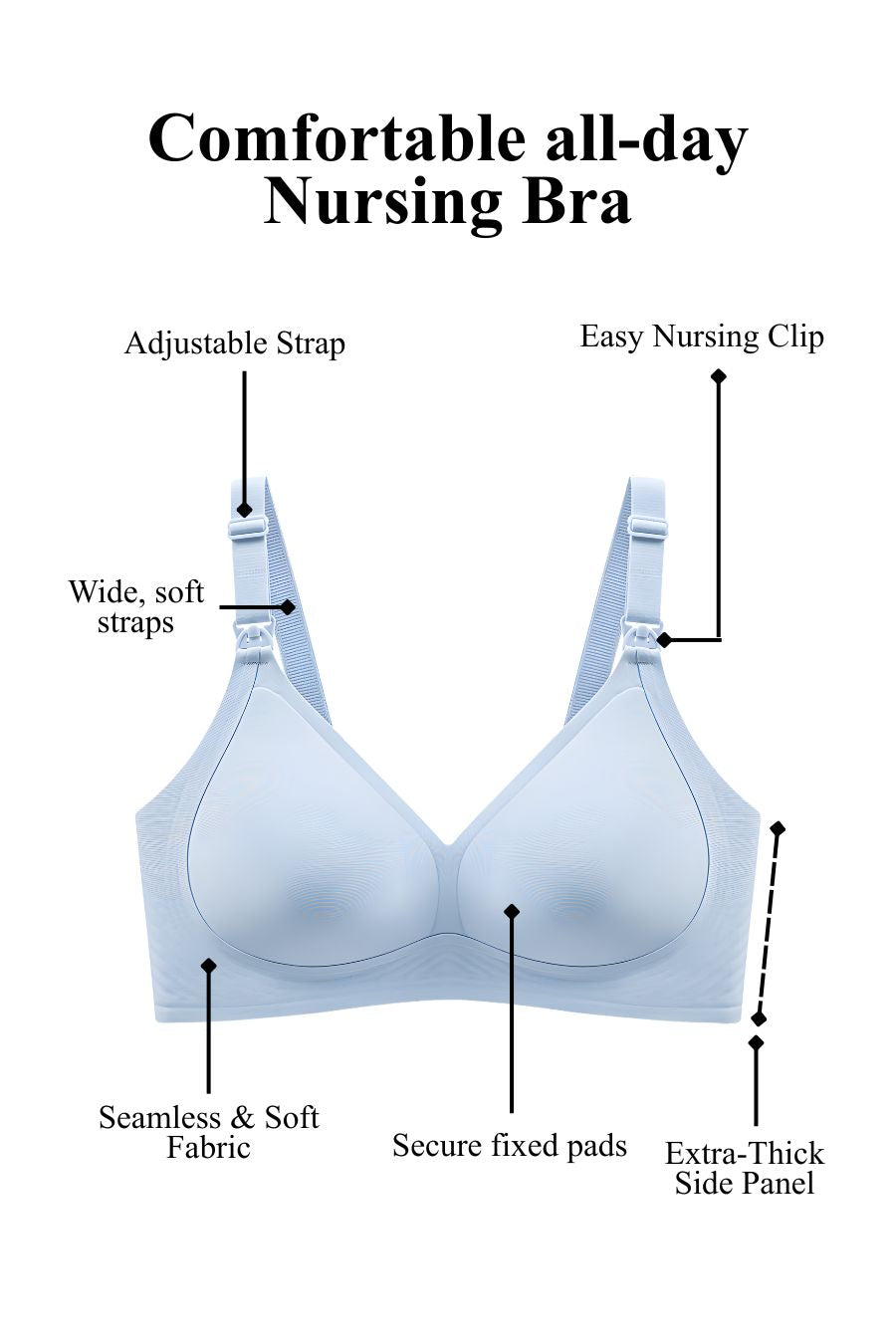 Antibacterial Silky Seamless Nursing Bra