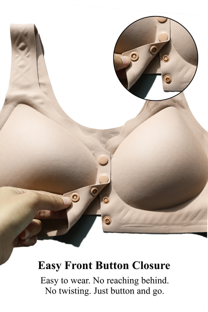 Antibacterial Front Fastening Seamless Bra