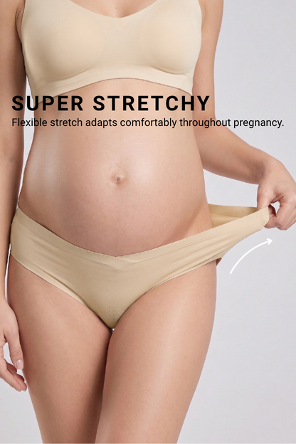 Antibacterial Seamless V-Waist Maternity Panties