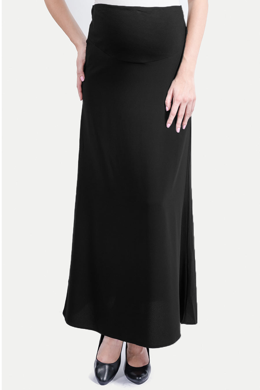 Straight Fit Long Maternity Skirt