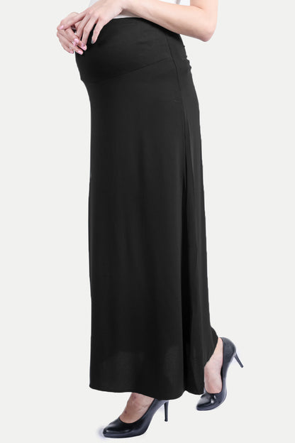 Straight Fit Long Maternity Skirt