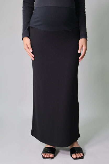 Straight Fit Long Maternity Skirt
