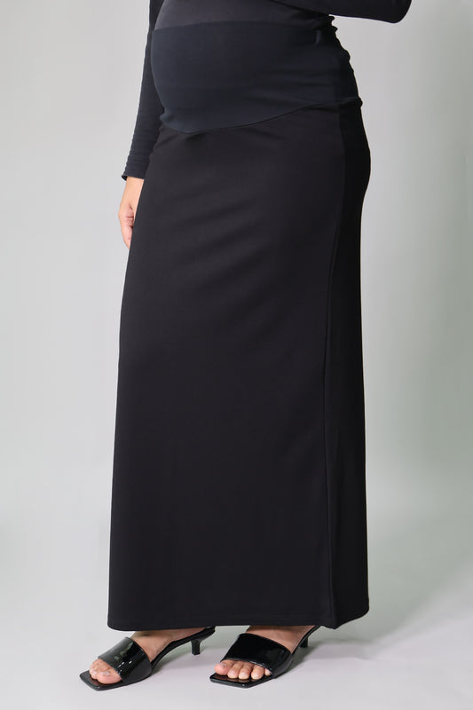 Straight Fit Long Maternity Skirt