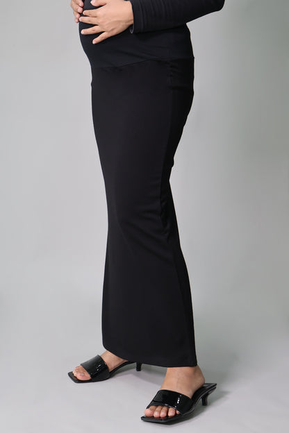 Straight Fit Long Maternity Skirt