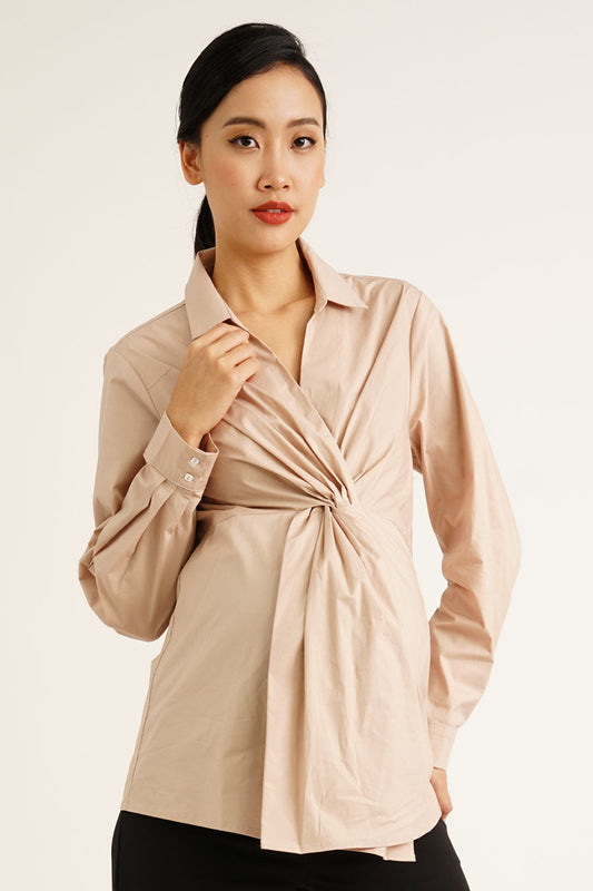 Maternity Overlap Nursing Shirt