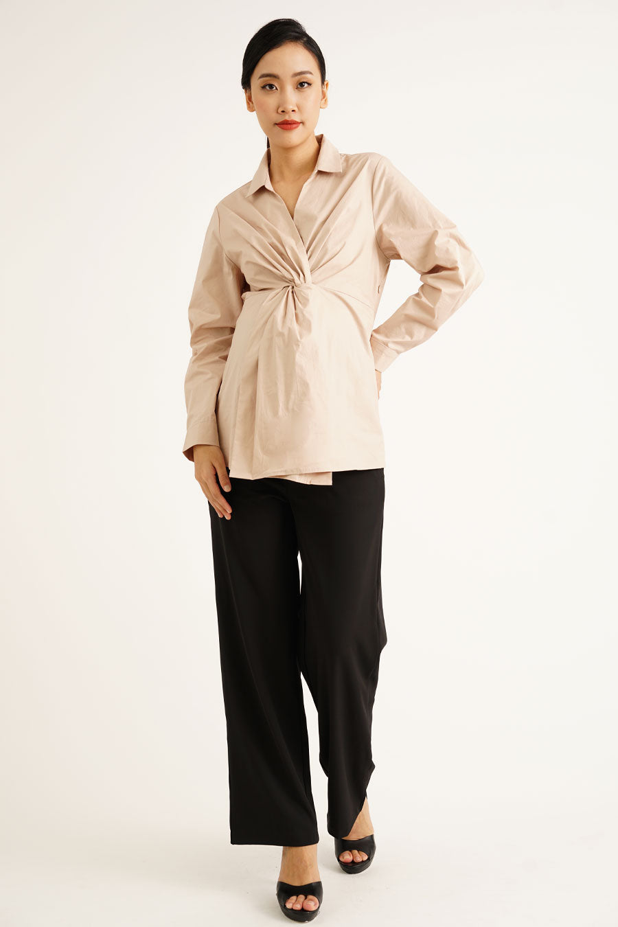 Maternity Overlap Nursing Shirt