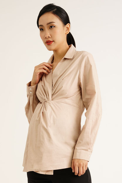 Maternity Overlap Nursing Shirt