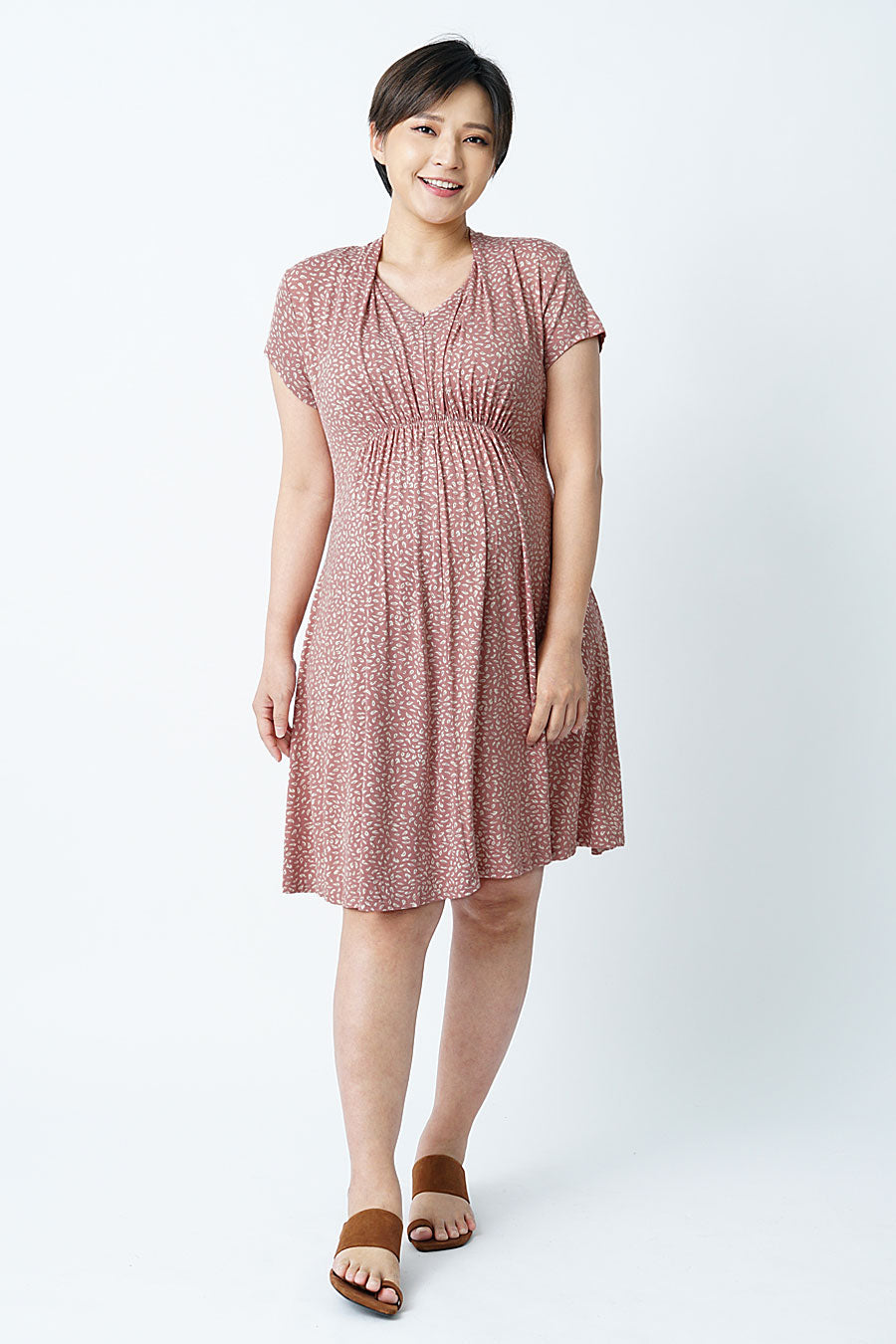 Maternity Empire Gathered Nursing Dress