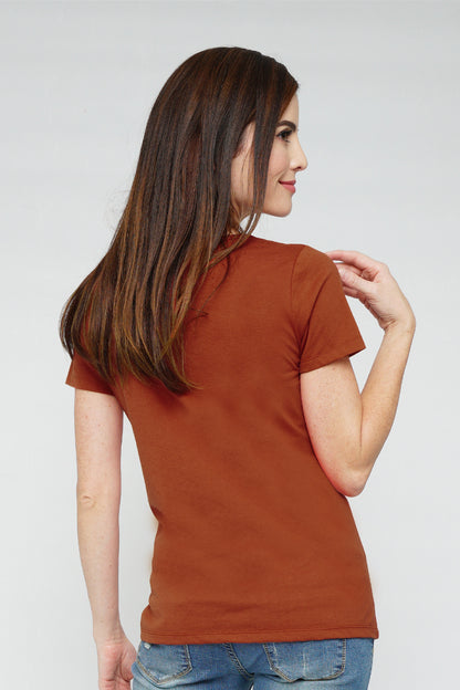 Brown S/S Nursing Top