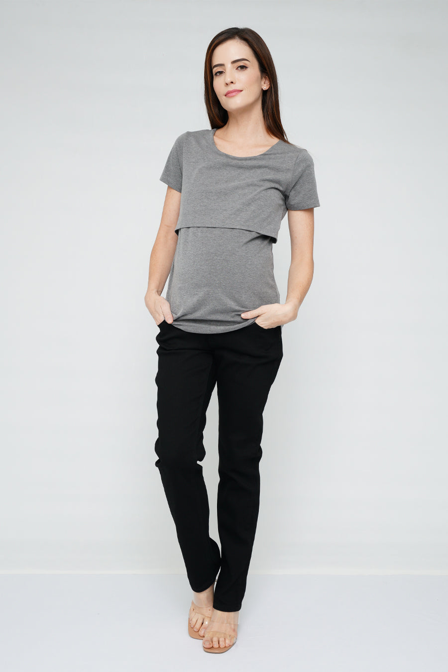 Maternity Full Panel Straight Leg Jeans